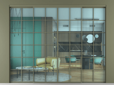 Перегородка Formato внутри проёма 4 створки