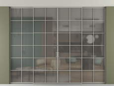 Перегородка Formato внутри проёма скрытое крепление в потолок 4 створки