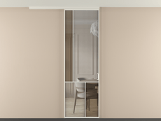 Перегородка Mosaic вдоль стены на потолок одностворчатая