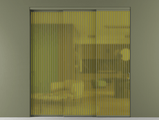 Перегородка Formato внутри проёма 3 створки с синхронным механизмом