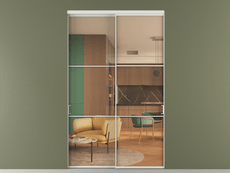 Перегородка Формато внутри проёма 2 створки