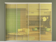 Перегородка Formato внутри проёма 4 створки с синхронным механизмом