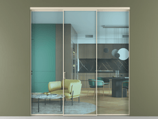 Перегородка Formato внутри проёма трёхстворчатая