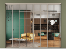 Перегородка Formato внутри проёма 4 створки