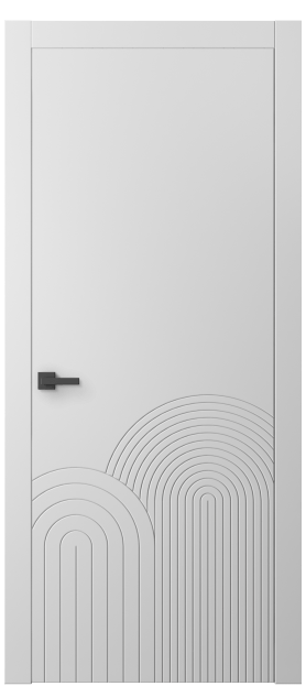 Дверь межкомнатная 8059 МБЛ. Цвет Матовый белоснежный. Материал Гладкая эмаль. Коллекция Линия. Картинка.