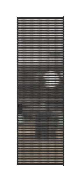 Дверь межкомнатная АЛПЛ040.06 Mesh silver ЧЕР. Цвет Алюминий Черный. Материал Алюминий. Коллекция Formato. Картинка.