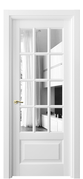 Дверь межкомнатная 0728 МБЛ ЗЕР. Цвет Матовый белоснежный. Материал Гладкая эмаль. Коллекция Лигнум. Картинка.