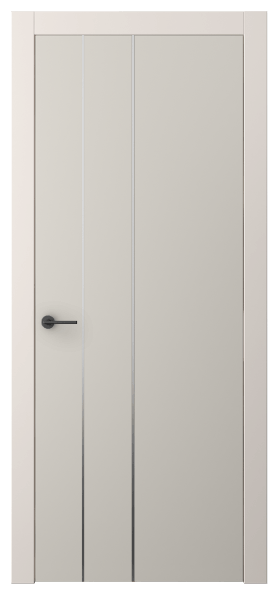 Дверь межкомнатная АКП 4203 ПЭСС. Цвет ПЭТ светло-серый. Материал ПЭТ. Коллекция Freedom. Картинка.